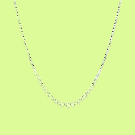 Round Lab Grown Diamond Graduated Riviera Fashion Necklace